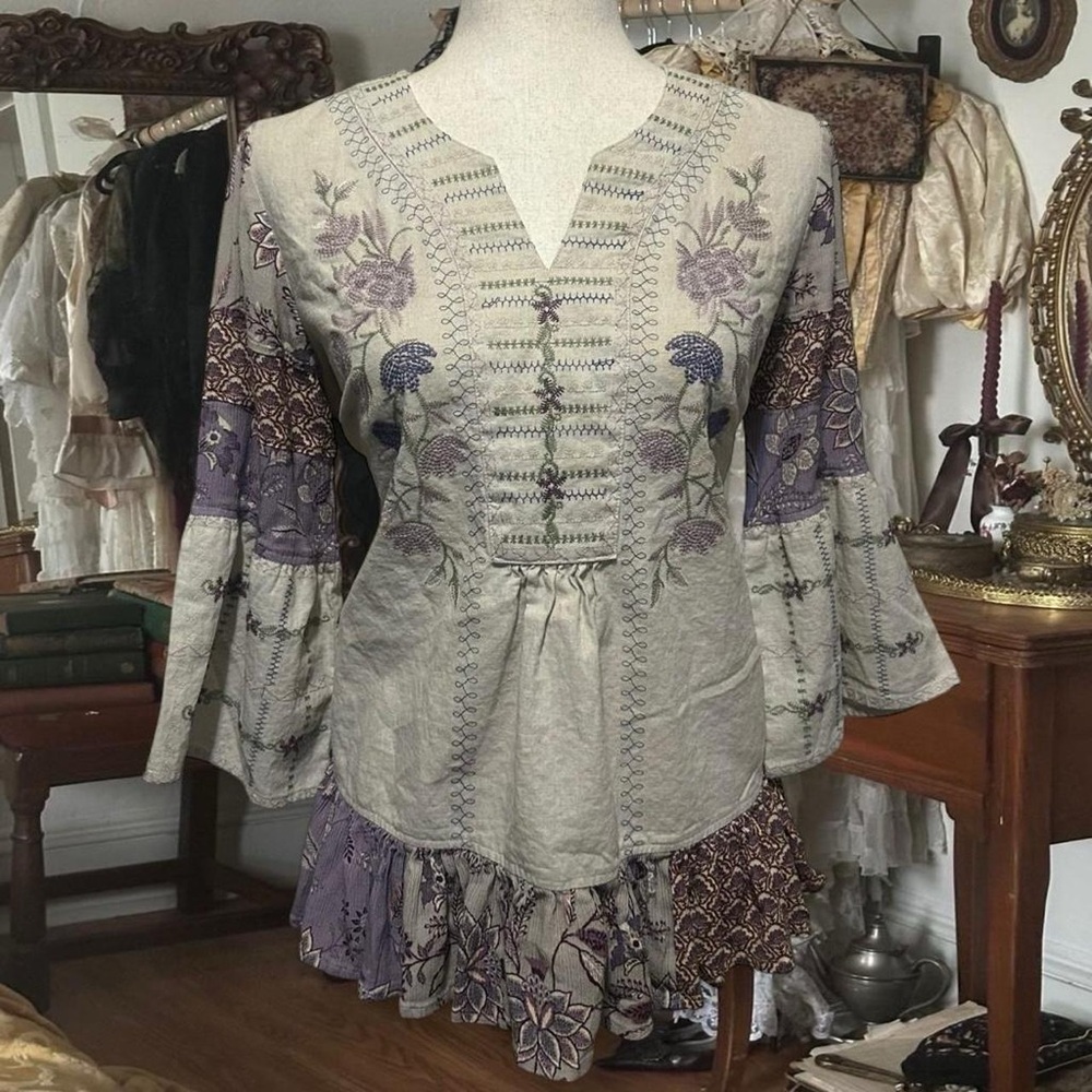 Beautiful patchwork blouse - image 1